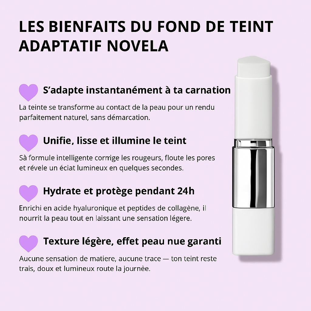 Fond de Teint Adaptatif – Teint Parfait, Naturel et Lumineux